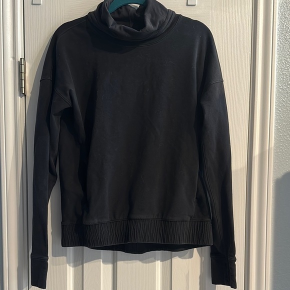 Lululemon Stress Less Pullover Relaxed Cowl Neck Black Cheat Day Women’s 6 - Picture 5 of 15